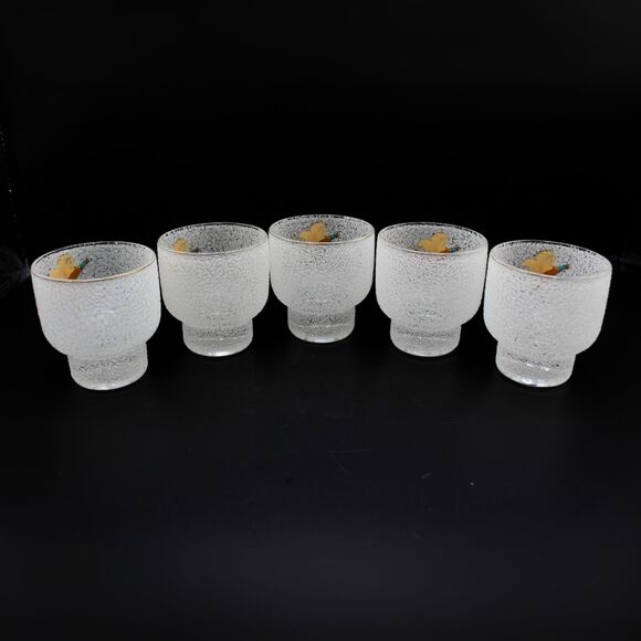 Vintage Cocktail Glasses Pheasant Design Tumblers West Virginia Glass Retro MCM - Picture 2 of 5